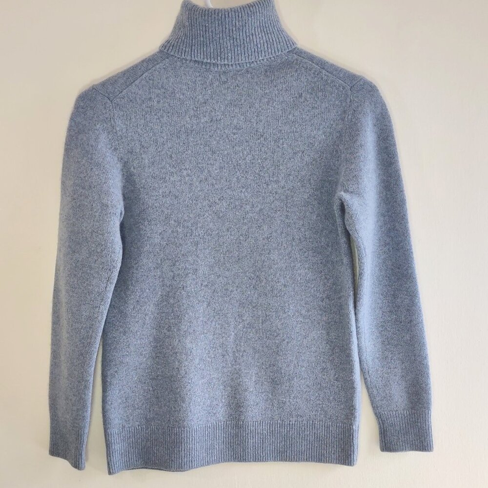 COS 100% Cashmere Womens Pullover Sweater High Neck Steel Blue Size XS Soft  EUC - Picture 4 of 8